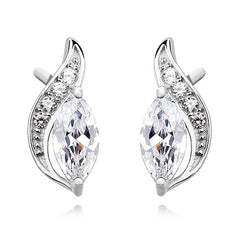 Elegante Ohrstecker Schleife Zirkonia Steinchen aus 925er Silber Damen Ohrschmuck