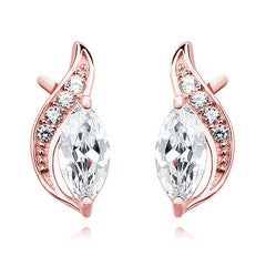 Elegante Ohrstecker Schleife Zirkonia Steinchen aus 925er Silber Damen Ohrschmuck