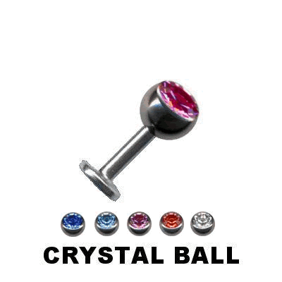 Labret Piercing Strass Chirurgenstahl