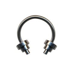 Hufeisen Ring mit Hanteln.