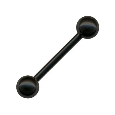 Gerade Hantel Barbell Piercing schwarz Chirurgenstahl verschiedene Größen 1,2mm/1,6mm - Cristal-Jewelry