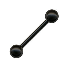 Gerade Hantel Barbell Piercing schwarz Chirurgenstahl verschiedene Größen 1,2mm/1,6mm - Cristal-Jewelry