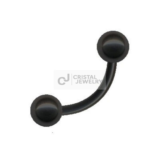 Barbell Hantel Piercing schwarz Chirurgenstahl verschiedene Größen 1,2mm/1,6mm - Cristal-Jewelry