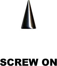 Piercing Ersatz Spitzen in schwarz aus Chirurgenstahl - Cristal-Jewelry