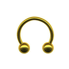 Hufeisenring Horse Shoe Piercing im Gold Style