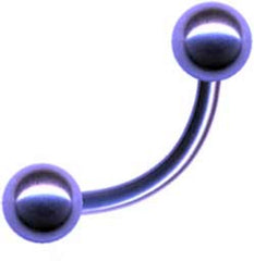 Augenbrauenpiercing Curved Barbell lila