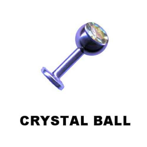 Lippenpiercing Lila C316L mit Strass Stein