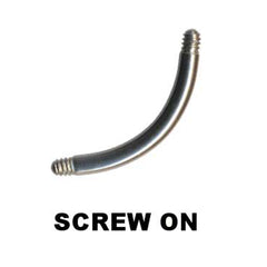 gebogener Gewindestab Hantel aus Titan