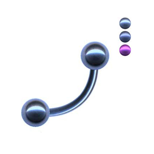 Curved Barbell Hantel aus Titan mit zwei Kugeln