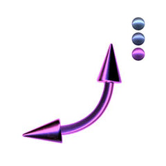 Curved Barbell Hantel aus Titan mit zwei Spitzen