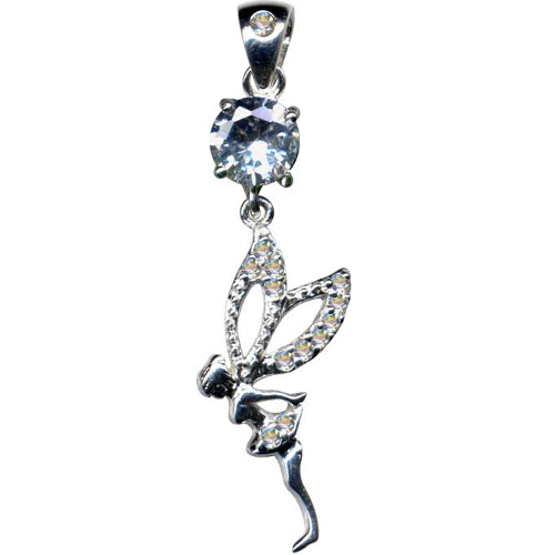 Kettenahnhänger Elfe Fee  925er Silber Zirkonia