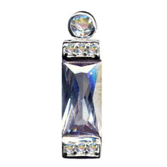 Kettenahnhänger großer  925er Silber lila Zirkonia