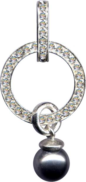 Modeschmuck Kettenanhänger mit Zirkonia* und Perle