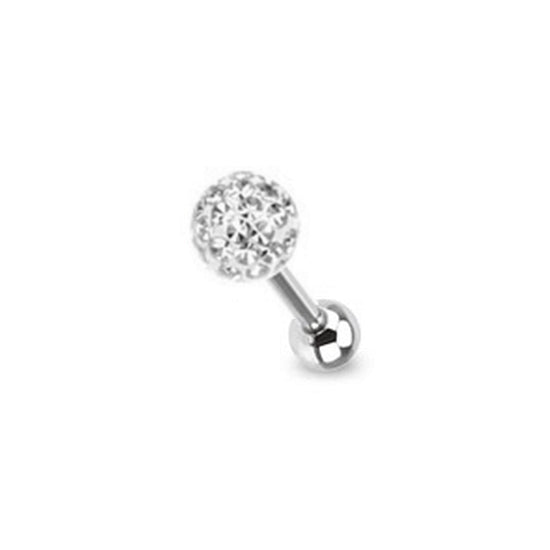 Piercing Barbell  Multi Kristall Strass Steinchen mit Epoxy Beschichtung - Cristal-Jewelry