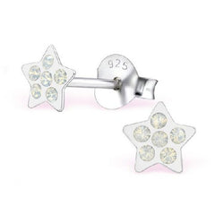 Kinder Damen Ohrstecker Kristalle 925er Silber tolle Geschenkidee