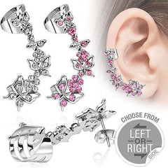 OHRRING SCHMETTERLING ZIRKONIA MIT CLIP C316L MODESCHMUCK - Cristal-Jewelry