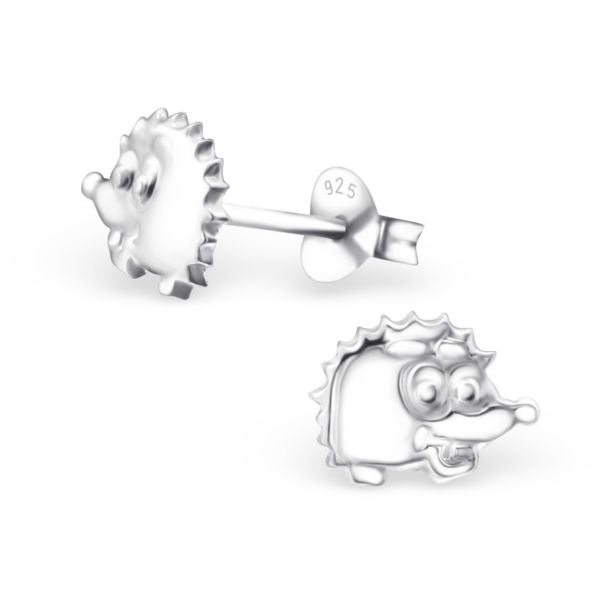 Kinder Ohrstecker Kugel mit Igel 925er Silber