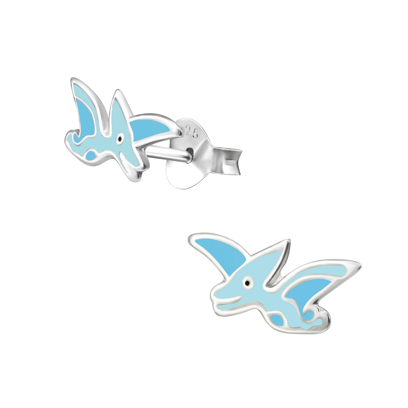 Kinder Ohrstecker Flugsaurier Dinosaurier 925er Silber Kinderschmuck