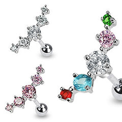 Tragus Piercing Tribal Design mit