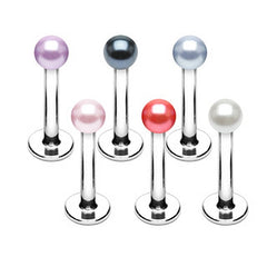 Lippenpiercing Kunst Perle C316L