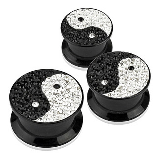 Flesh Tunnel Ying Yang Zirkonia Logo Ferido Acryl