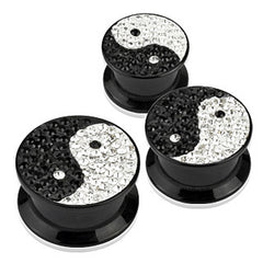 Flesh Tunnel Ying Yang Zirkonia Logo Ferido Acryl