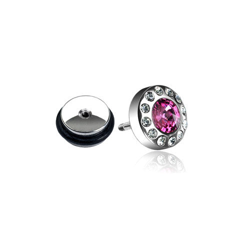 Fake Plug Piercing Zirkonia Stein uns Strass Steinchen Chirurgenstahl C316L - Cristal-Jewelry
