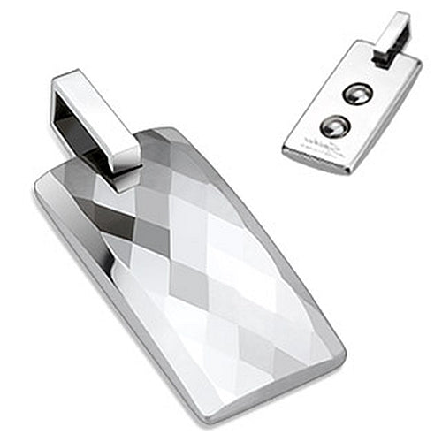 Magnetischer Energy Kettenanhänger Wolfram Tungsten silber