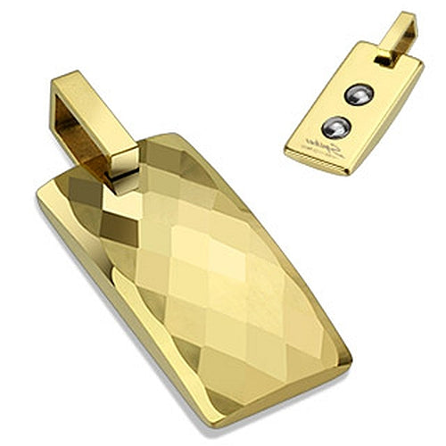 Magnetischer Energy Kettenanhänger Wolfram Tungsten gold