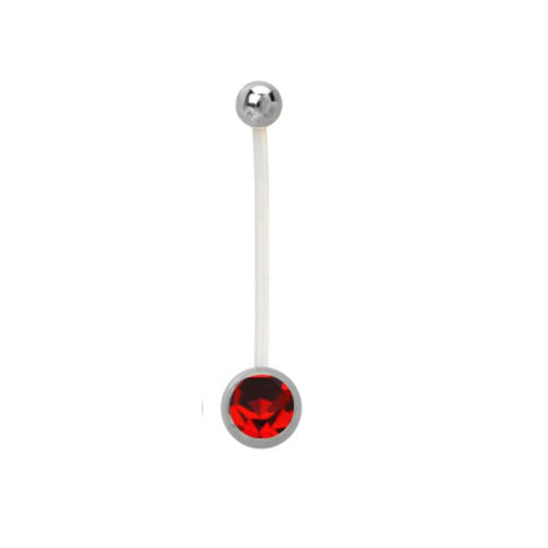 Bauchnabelpiercing Bioflex PTFE flexibel Schwangerschaft Kristall Pregnant - Cristal-Jewelry
