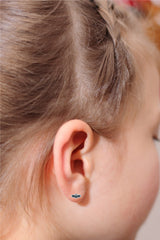 Kinder Mädchen Ohrstecker Ohrschmuck Fledermaus 925er Silber Ohrringe Kinderschmuck - Cristal-Jewelry