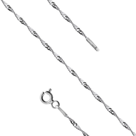 Halskette Kette aus 925er Silber Zirkonia Damen fein elegant