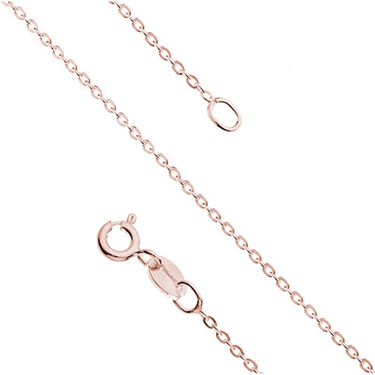 Halskette Kette aus 925er Silber Zirkonia Damen fein elegant rosegold