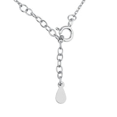 Damen Halskette mit Zirkonia und Perlen Anhänger aus 925er Silber