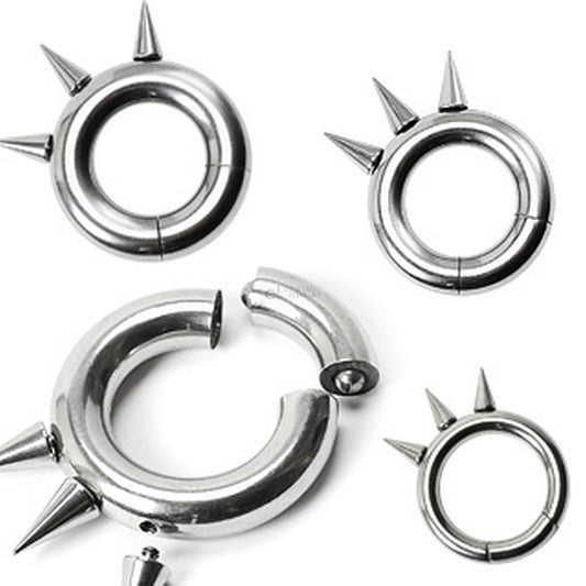 Segmentring Piercing mit Spikes Prinz Albert XXL Intim