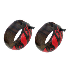 Ohrschmuck Stick Ohrringe Creolen Tribal Holz Sono Goa Natur Trend - Cristal-Jewelry