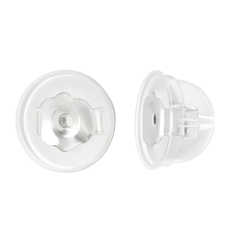 1 Paar Ersatz Ohrstecker Verschluss Silikon + Silber 925 Schraube Feststeller Flügelschraube Stopper