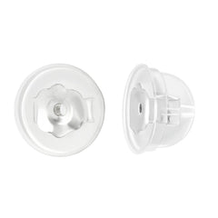 1 Paar Ersatz Ohrstecker Verschluss Silikon + Silber 925 Schraube Feststeller Flügelschraube Stopper