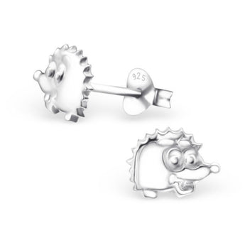 Kinder Ohrstecker Kugel mit Igel 925er Silber 