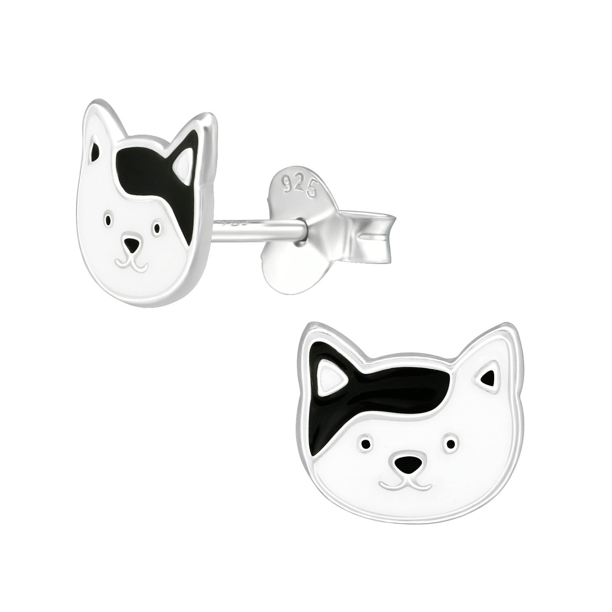 Kinder Mädchen Ohrstecker Kinderschmuck Katze Kätzchen 925er Silber Ohrringe