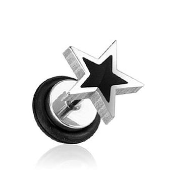 Fake Plug Stern Chirurgenstahl C316L Black Star
