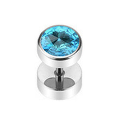 Fake Plug Piercing Zirkonia Kristall Stein Chirurgenstahl C316L Farbwahl - Cristal-Jewelry