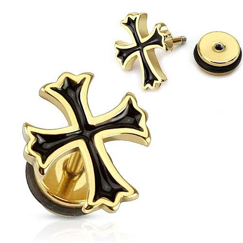 Fake Plug Fantasy Kreuz Gold-Style