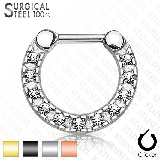 Septum Piercing Nasenpiercing mit 11 kleinen Strass Steinchen