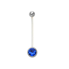 Bauchnabelpiercing Bioflex PTFE flexibel Schwangerschaft Kristall Pregnant - Cristal-Jewelry