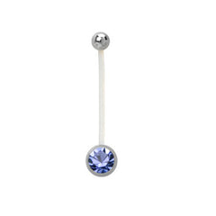 Bauchnabelpiercing Bioflex PTFE flexibel Schwangerschaft Kristall Pregnant - Cristal-Jewelry