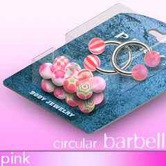 Piercing Set 2x Hufeisenringe Lippenpiercing mit bunten Acryl Kugeln 1,6mm  pink