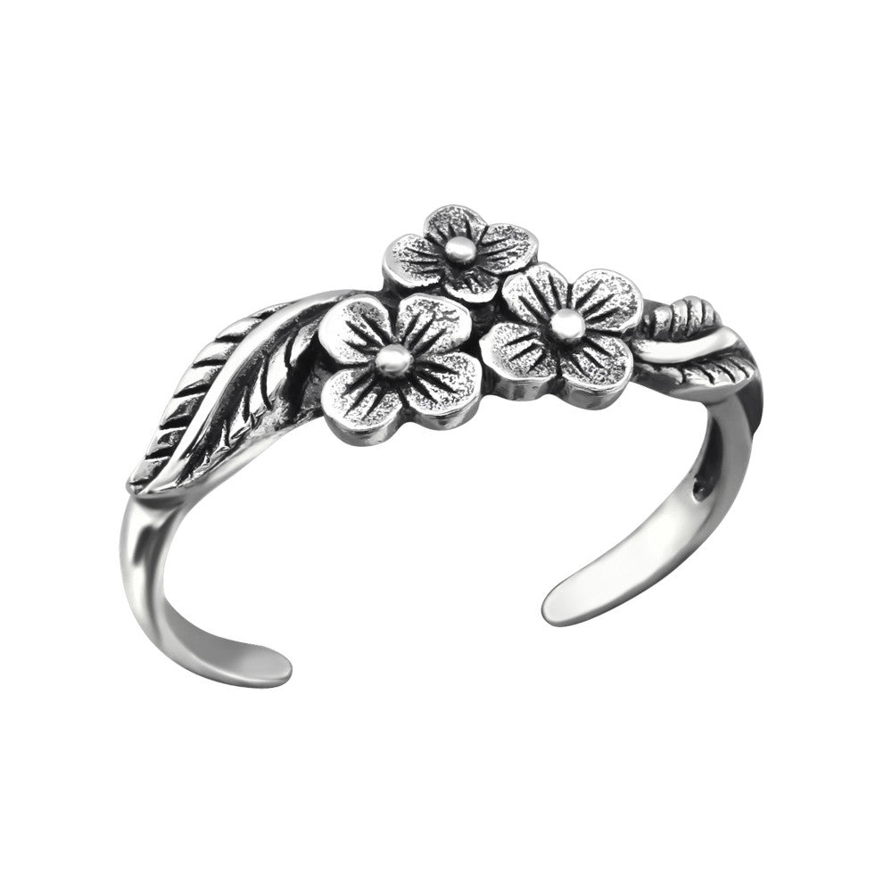 ehenring Blumen 925 Sterling Silber Offene Ringe verstellbare Gelenkring für Damen Mädchen