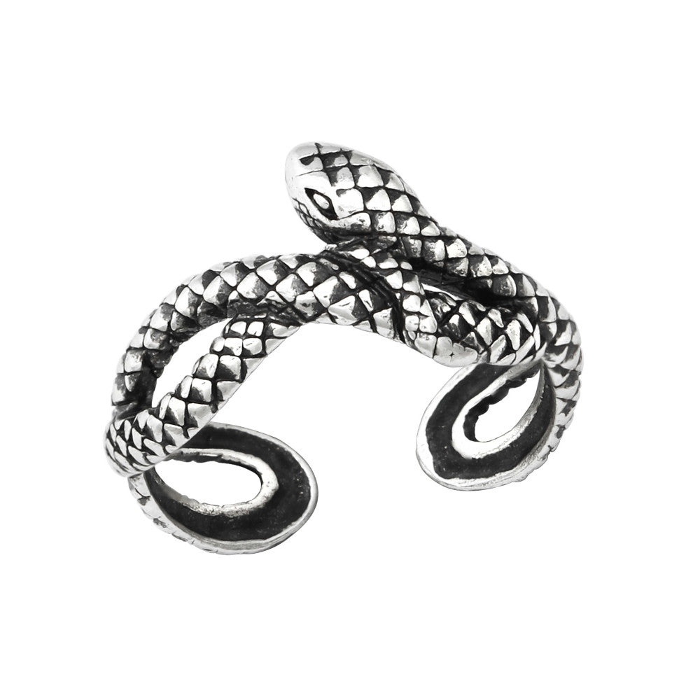 Zehenring Schlange 925 Sterling Silber Offene Ringe verstellbare Gelenkring für Damen Mädchen  Schmuck