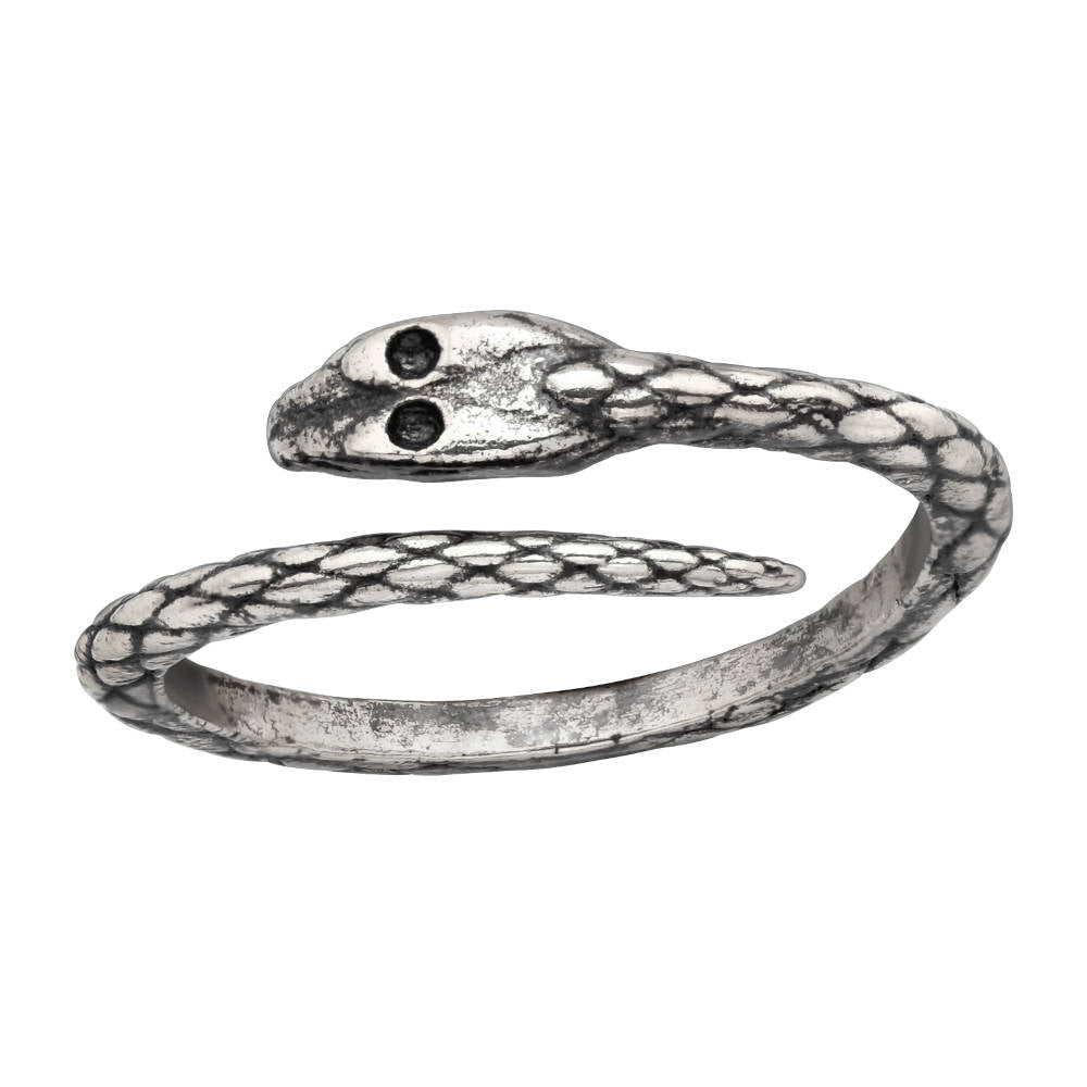Ring Fingerring Zehenring Schlange Snake verstellbar 925er Silber